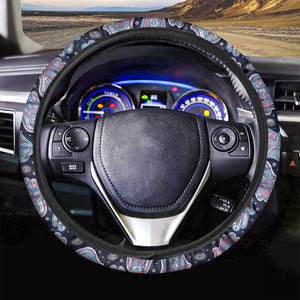 Boho Hamsa Pattern Print Car Steering Wheel Cover