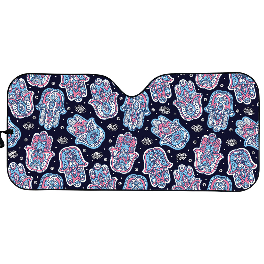 Boho Hamsa Pattern Print Car Sun Shade