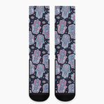 Boho Hamsa Pattern Print Crew Socks