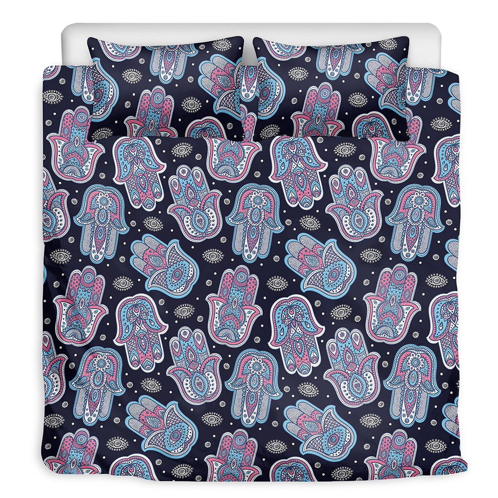 Boho Hamsa Pattern Print Duvet Cover Bedding Set