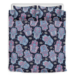 Boho Hamsa Pattern Print Duvet Cover Bedding Set