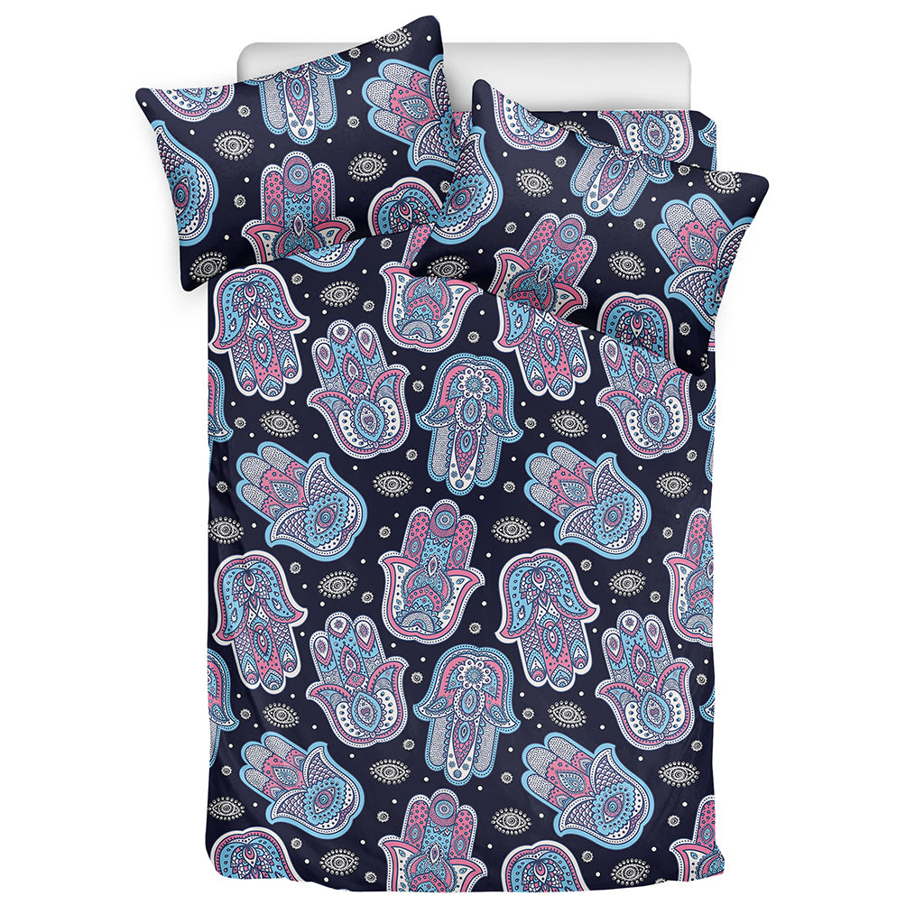 Boho Hamsa Pattern Print Duvet Cover Bedding Set