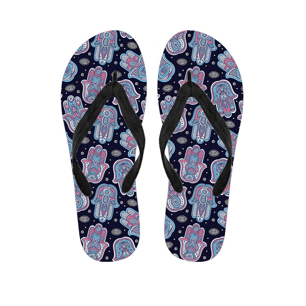 Boho Hamsa Pattern Print Flip Flops