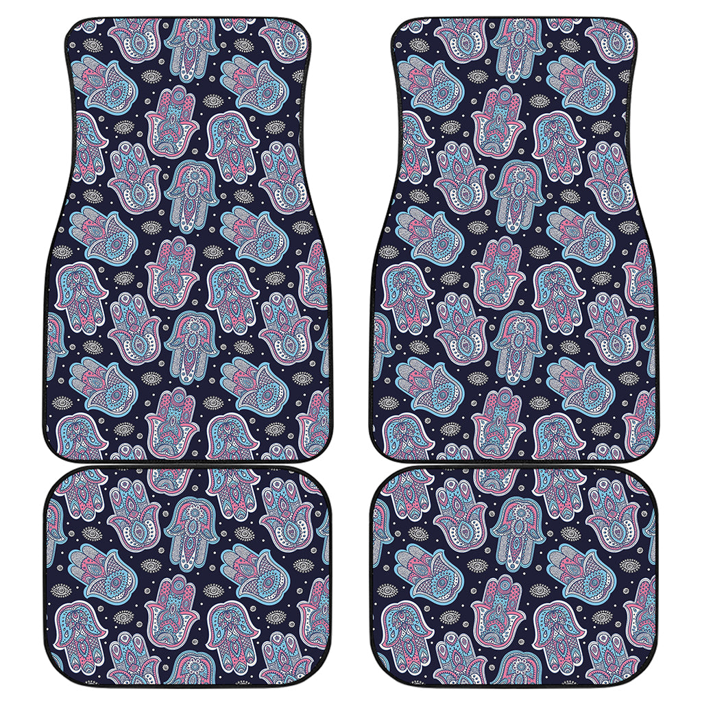 Boho Hamsa Pattern Print Front and Back Car Floor Mats