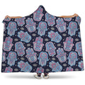 Boho Hamsa Pattern Print Hooded Blanket