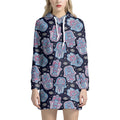 Boho Hamsa Pattern Print Pullover Hoodie Dress