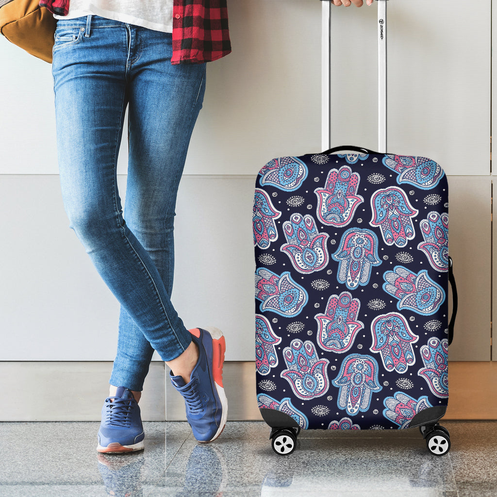 Boho Hamsa Pattern Print Luggage Cover