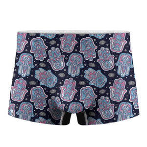 Boho Hamsa Pattern Print Men's Boxer Briefs