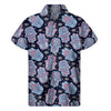 Boho Hamsa Pattern Print Men's Short Sleeve Shirt