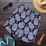 Boho Hamsa Pattern Print Men's Shorts