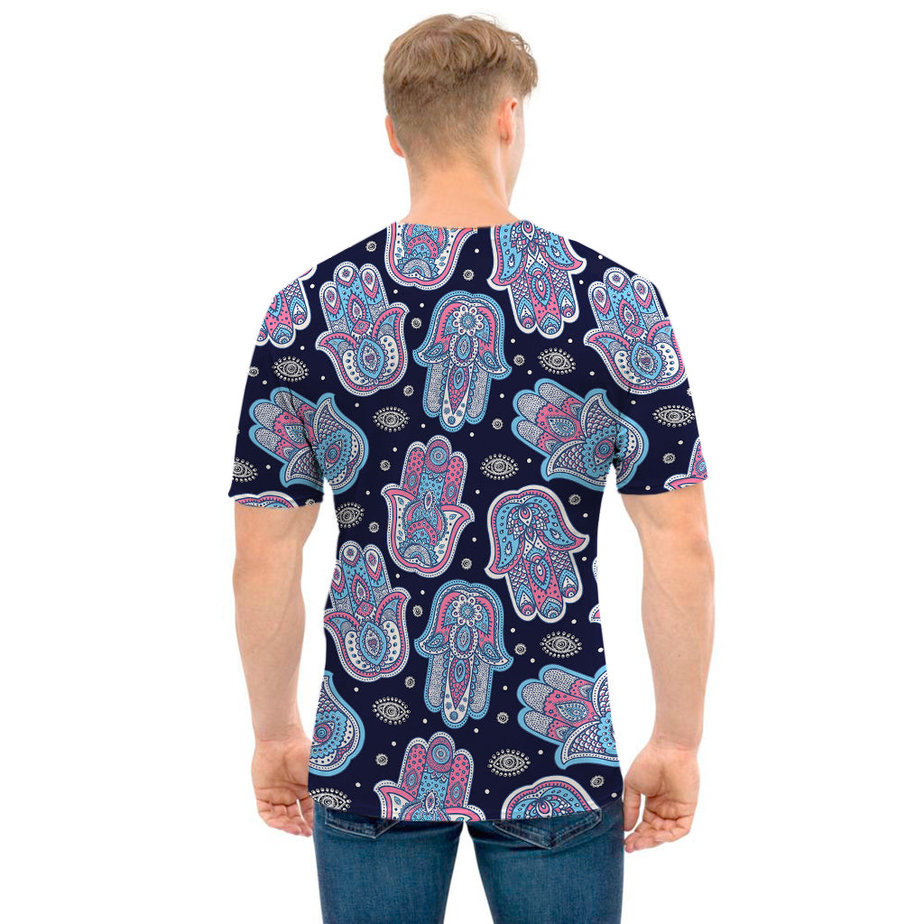 Boho Hamsa Pattern Print Men's T-Shirt