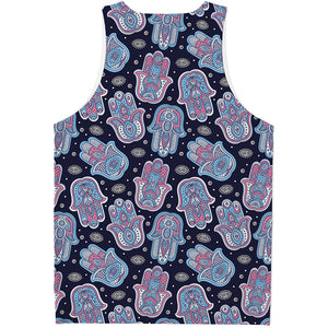 Boho Hamsa Pattern Print Men's Tank Top