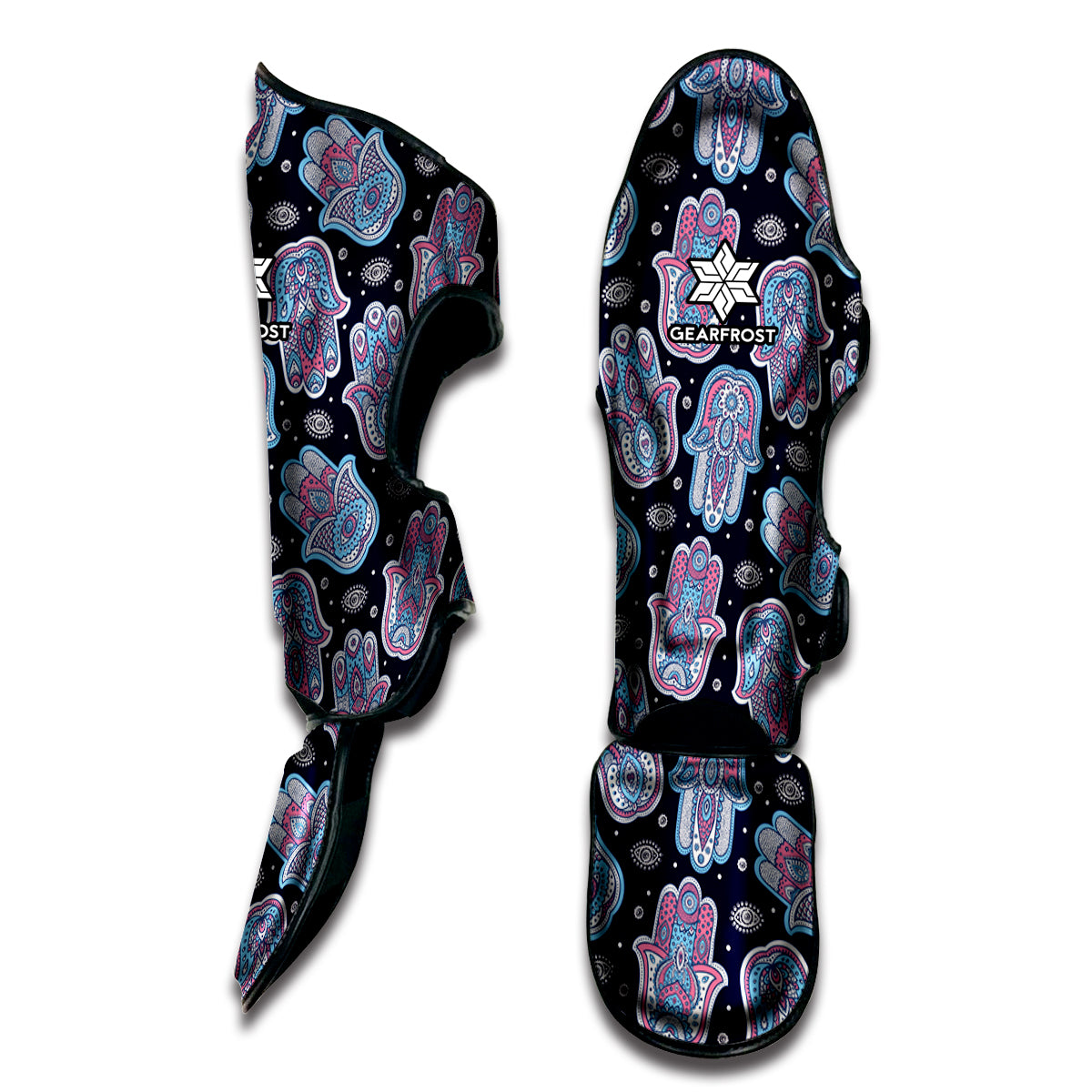 Boho Hamsa Pattern Print Muay Thai Shin Guard