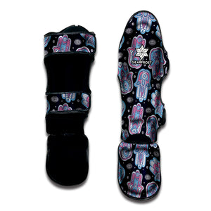 Boho Hamsa Pattern Print Muay Thai Shin Guard