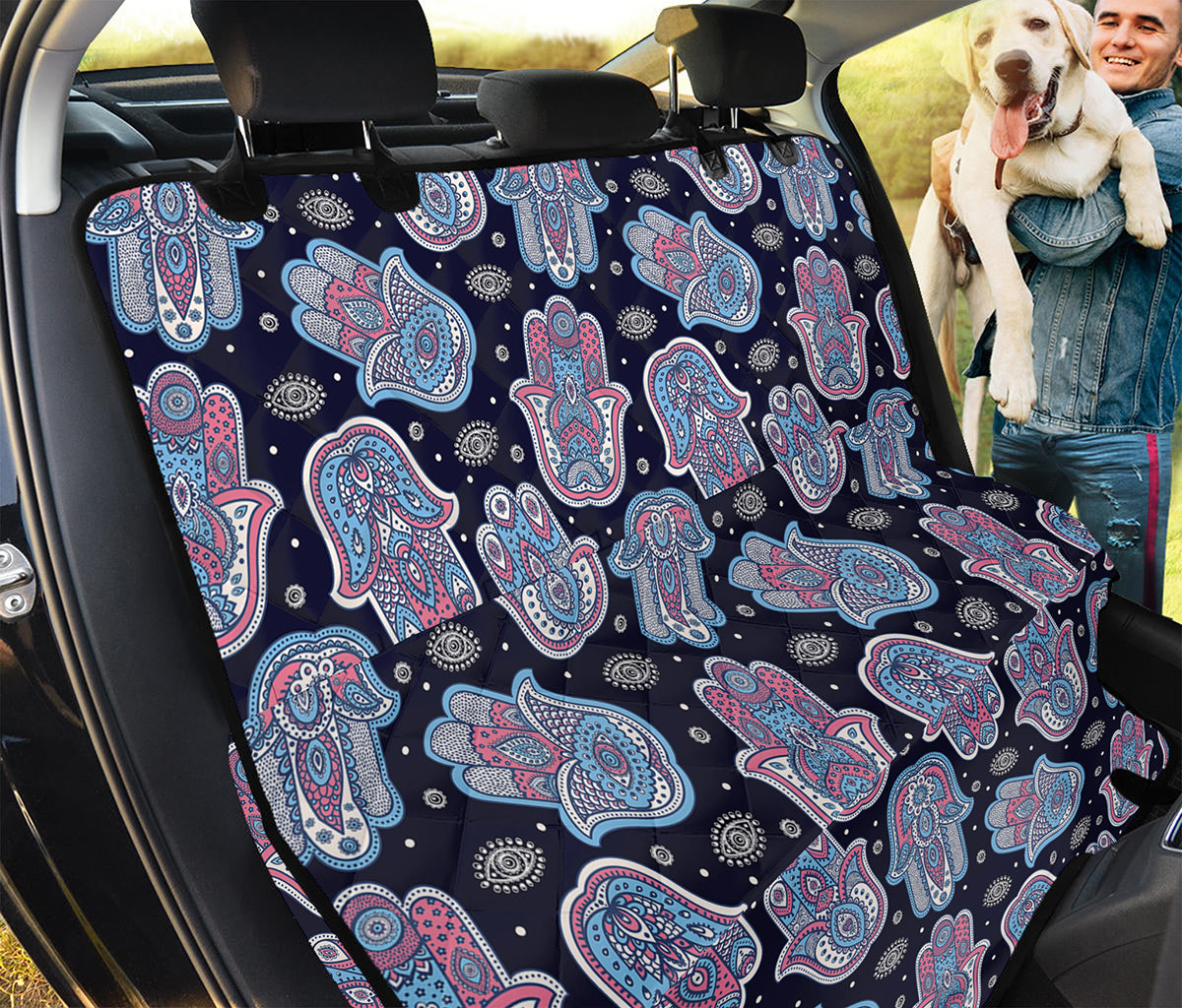 Boho Hamsa Pattern Print Pet Car Back Seat Cover