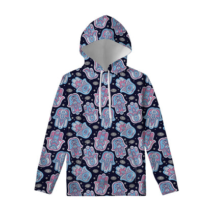 Boho Hamsa Pattern Print Pullover Hoodie