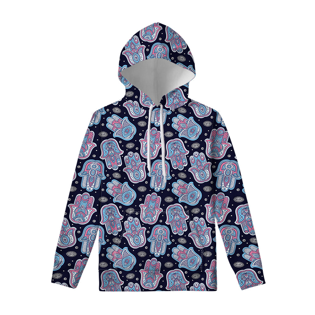 Boho Hamsa Pattern Print Pullover Hoodie