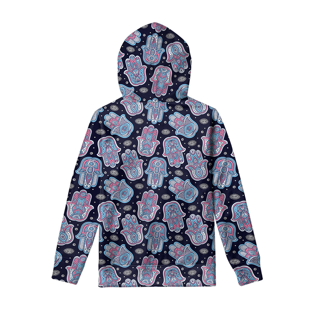 Boho Hamsa Pattern Print Pullover Hoodie