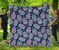 Boho Hamsa Pattern Print Quilt