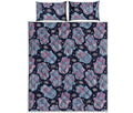 Boho Hamsa Pattern Print Quilt Bed Set