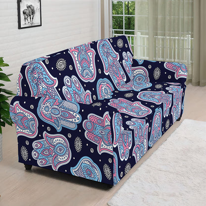 Boho Hamsa Pattern Print Sofa Cover