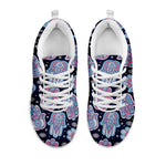 Boho Hamsa Pattern Print White Sneakers