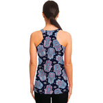 Boho Hamsa Pattern Print Women's Racerback Tank Top