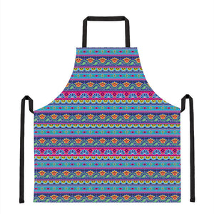 Boho Indian Lotus Pattern Print Apron