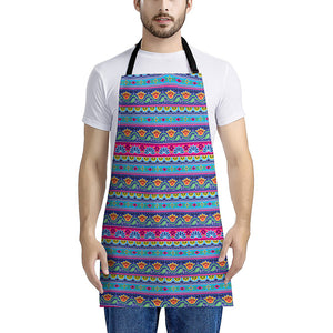 Boho Indian Lotus Pattern Print Apron