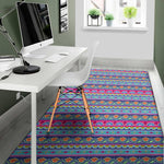 Boho Indian Lotus Pattern Print Area Rug