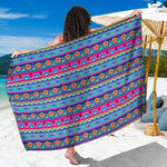 Boho Indian Lotus Pattern Print Beach Sarong Wrap