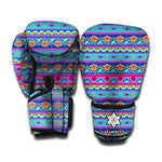 Boho Indian Lotus Pattern Print Boxing Gloves