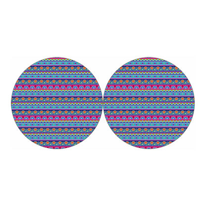 Boho Indian Lotus Pattern Print Car Coasters