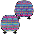 Boho Indian Lotus Pattern Print Car Headrest Covers