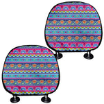 Boho Indian Lotus Pattern Print Car Headrest Covers