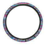 Boho Indian Lotus Pattern Print Car Steering Wheel Cover