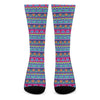 Boho Indian Lotus Pattern Print Crew Socks