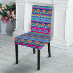 Boho Indian Lotus Pattern Print Dining Chair Slipcover