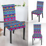 Boho Indian Lotus Pattern Print Dining Chair Slipcover