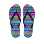 Boho Indian Lotus Pattern Print Flip Flops