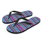 Boho Indian Lotus Pattern Print Flip Flops