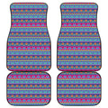 Boho Indian Lotus Pattern Print Front and Back Car Floor Mats