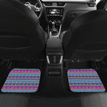 Boho Indian Lotus Pattern Print Front and Back Car Floor Mats