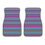 Boho Indian Lotus Pattern Print Front Car Floor Mats