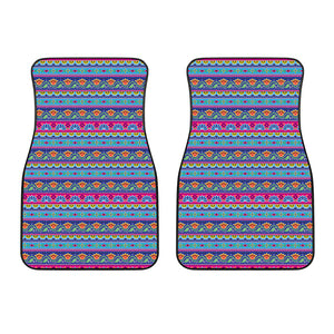 Boho Indian Lotus Pattern Print Front Car Floor Mats