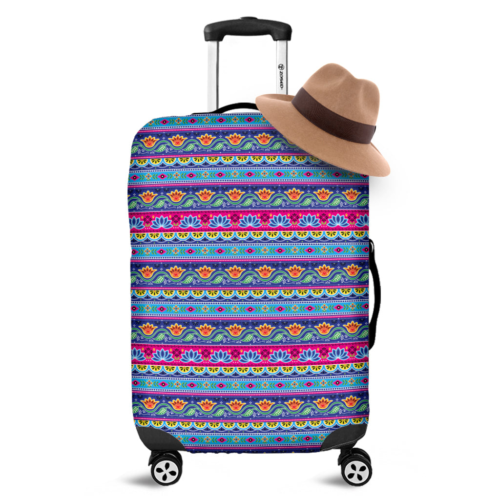 Boho Indian Lotus Pattern Print Luggage Cover