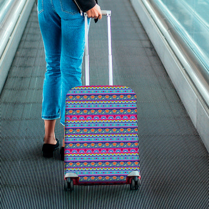 Boho Indian Lotus Pattern Print Luggage Cover