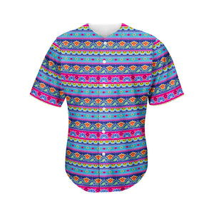 Boho Indian Lotus Pattern Print Men's Baseball Jersey