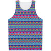 Boho Indian Lotus Pattern Print Men's Tank Top