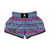 Boho Indian Lotus Pattern Print Muay Thai Boxing Shorts